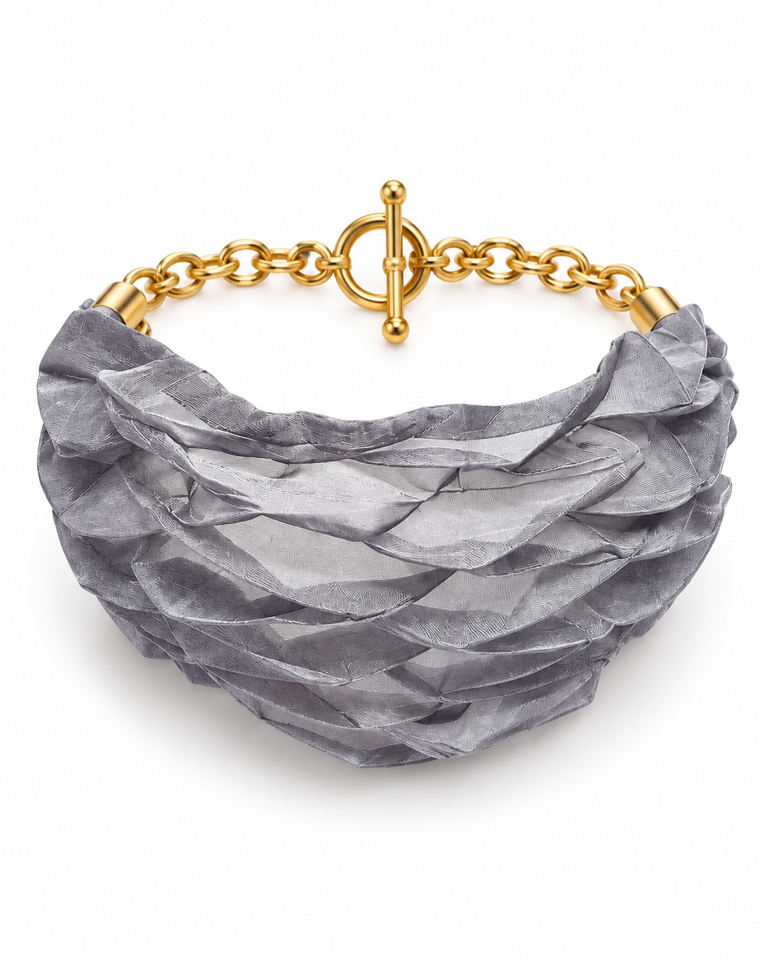 Silver-colored stainless steel bracelet - שושנה תכשיטים