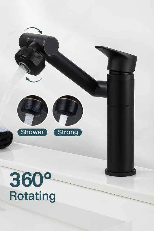 Stainless Steel 1080° Swivel Faucet | Kitchen & Bathroom Mixer Tap