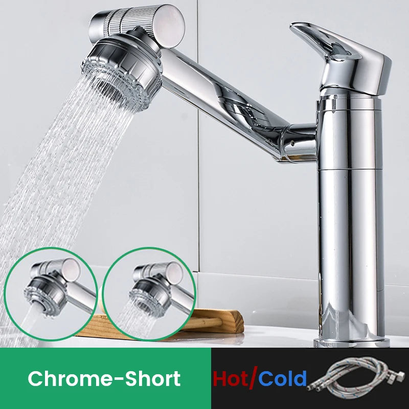Stainless Steel 1080° Swivel Faucet | Kitchen & Bathroom Mixer Tap