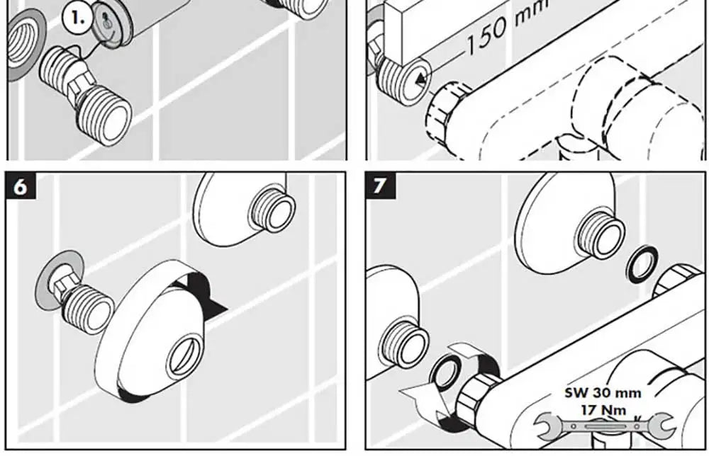 Black Digital Display Thermostatic Shower Faucet – 4-Way Rainfall Mixer Tap with Shelf & Bidet Faucets