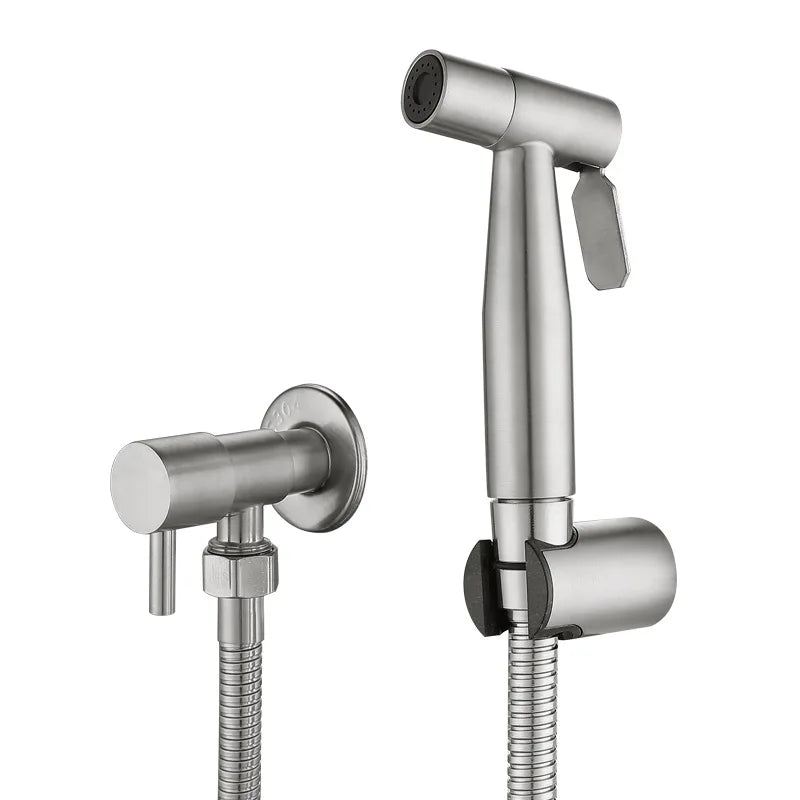 Handheld Toilet Bidet Sprayer | Stainless Steel with Brass Valve