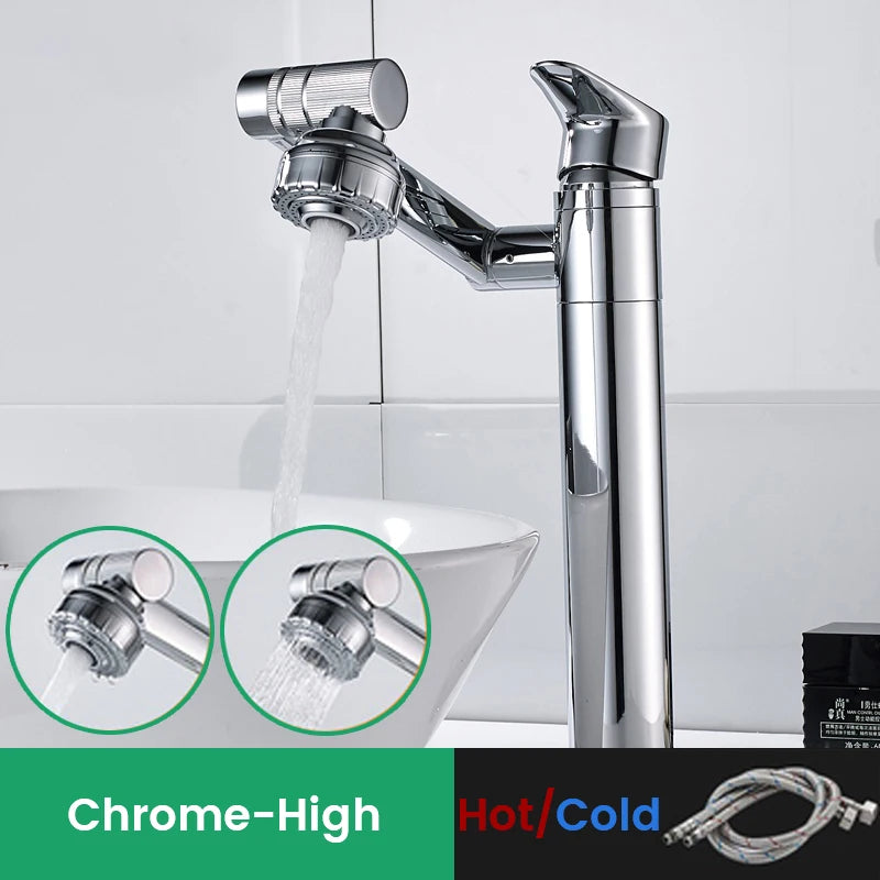Stainless Steel 1080° Swivel Faucet | Kitchen & Bathroom Mixer Tap