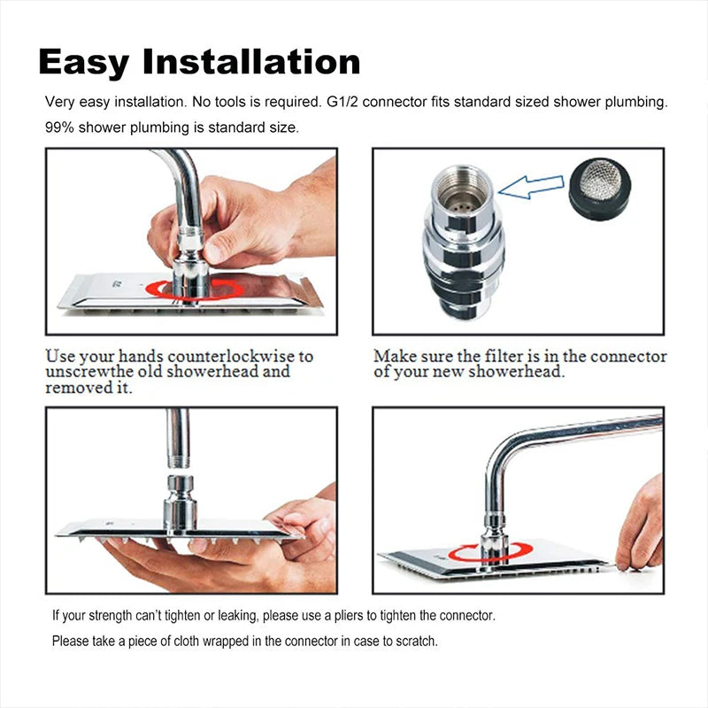 16" LED Rainfall Shower Head – Ultra-Thin Square Brass Bathroom Fixture