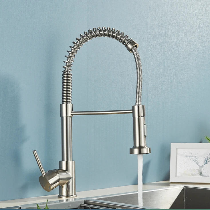 Brushed nickel + gray pipe 