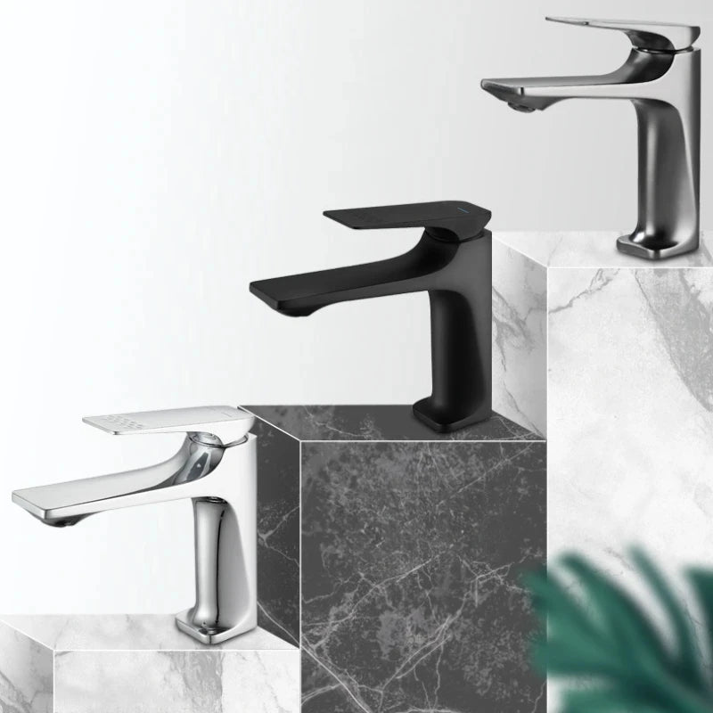 Bathroom Sink Faucet – Brass Single Handle Deck-Mounted Hot & Cold Mixer Tap