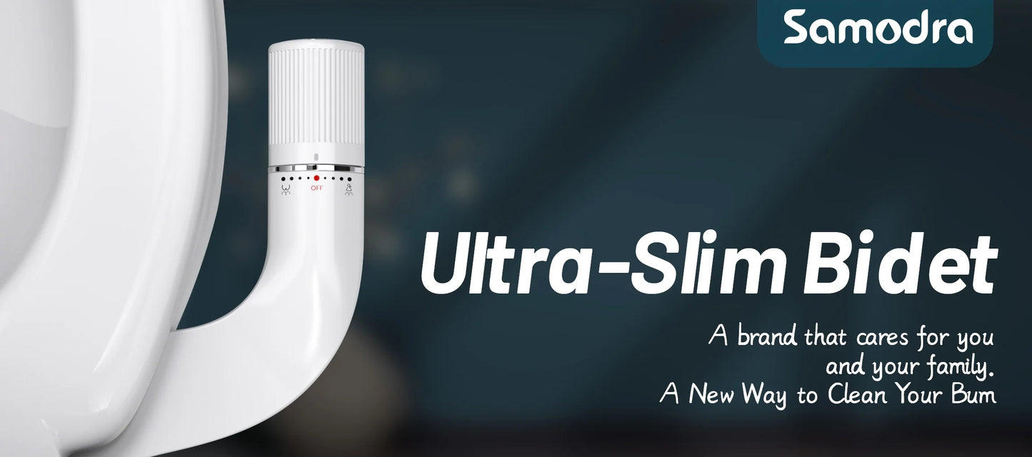 Samodra Dual-Nozzle Non-Electric Toilet Bidet Attachment (Brass Inlet)