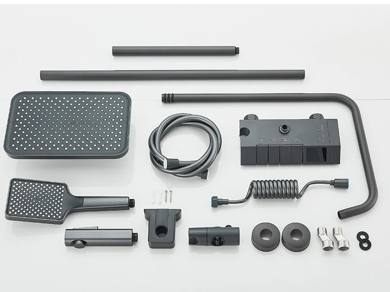 Rozin Black Digital Shower Faucet Set | Smart Rainfall System