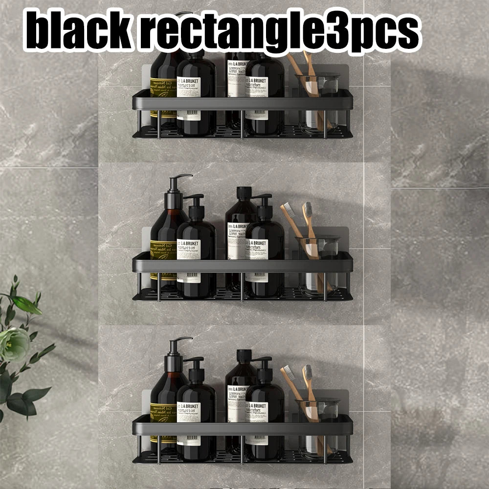 Bathroom Wall Shelf | No-Drill Shower & Towel Storage Rack