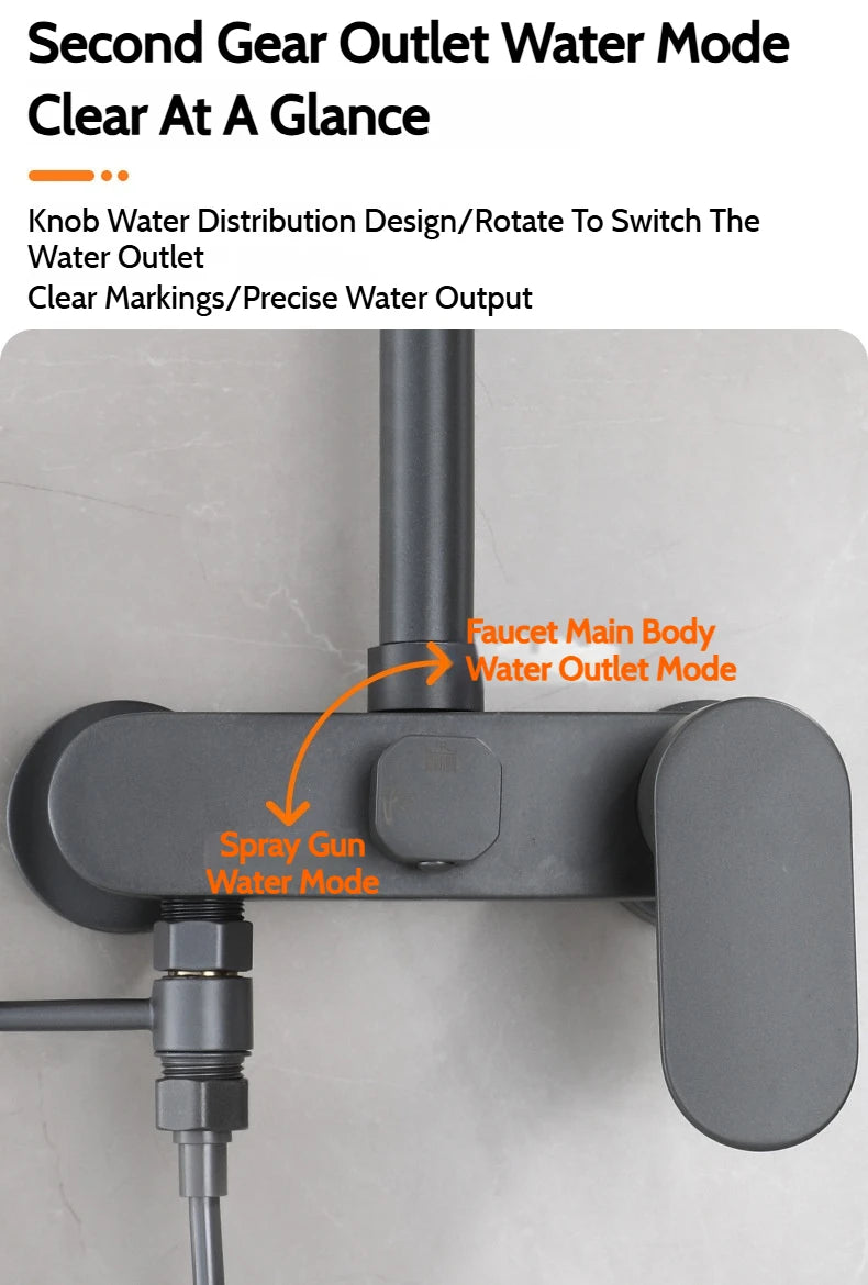 Wall-Mounted Brass Bathtub Faucet with Long Spout and Spray Gun – Hot & Cold Mixer Tap