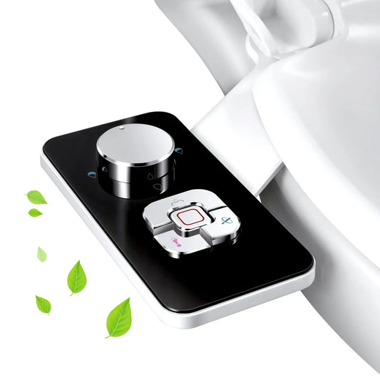 Ultra-Thin Non-Electric Bidet Attachment | Dual Nozzles, Front & Rear Wash