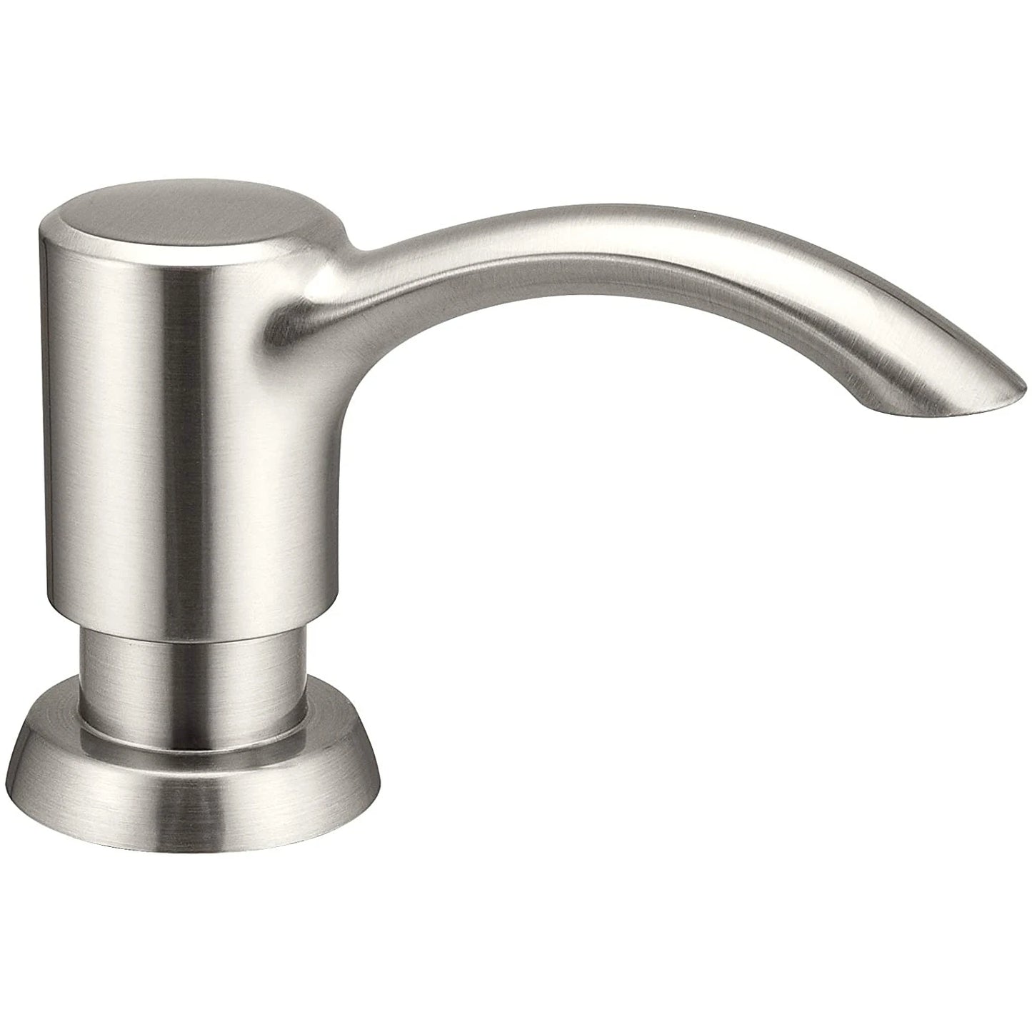 Samodra Nickel & Black Soap Dispenser – Built-In 360 ml Countertop Pump for Kitchen & Bathroom