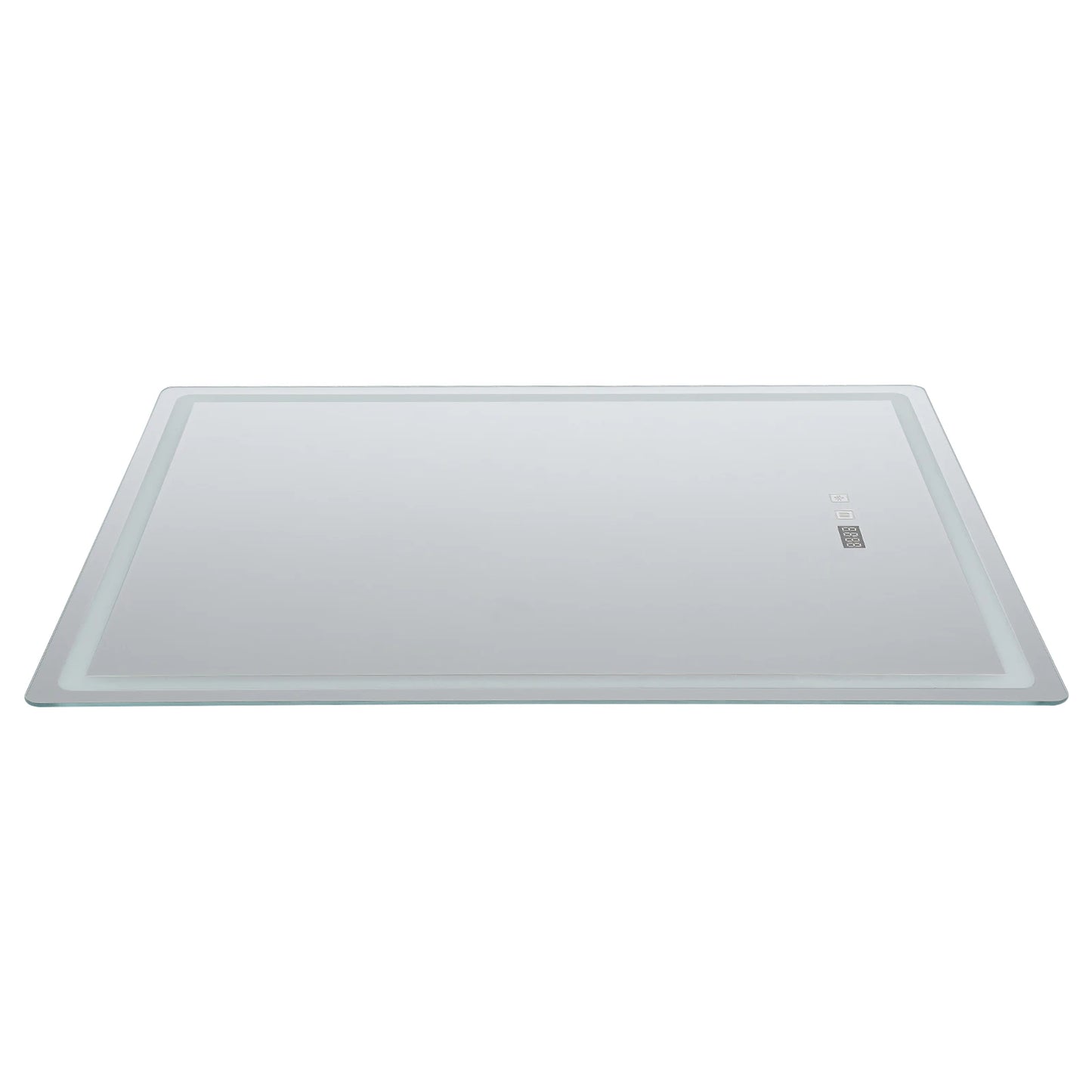 Smart LED Bathroom Mirror – Dimmable Light, Anti-Fog, Time & Temperature Display