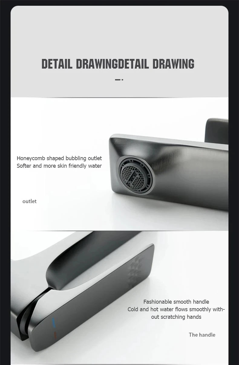 Bathroom Sink Faucet – Brass Single Handle Deck-Mounted Hot & Cold Mixer Tap