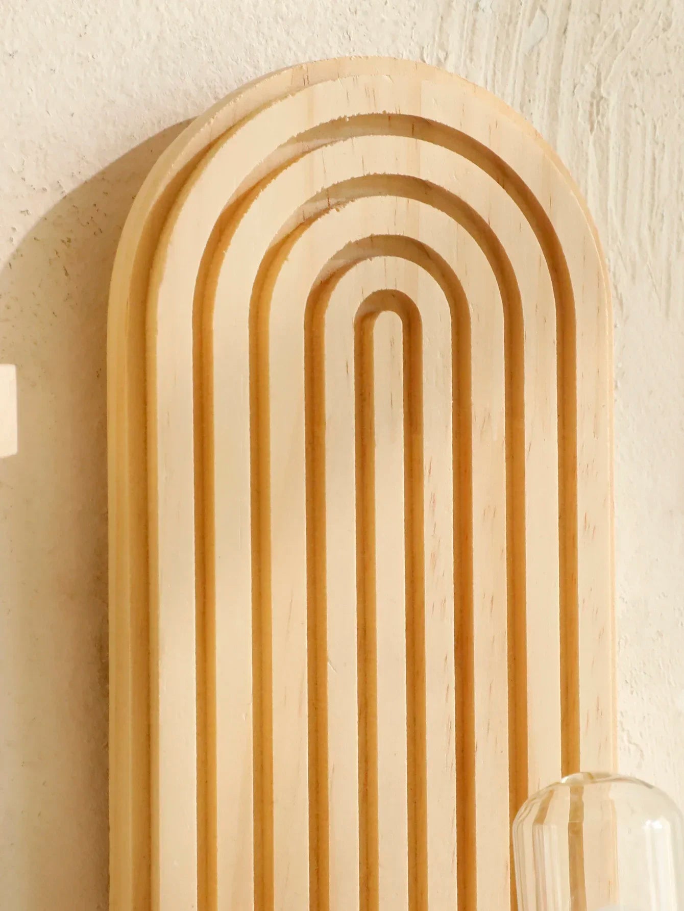 Wooden Wall Mounted Storage Rack – Boho Style Display Shelves for Modern Home Decor