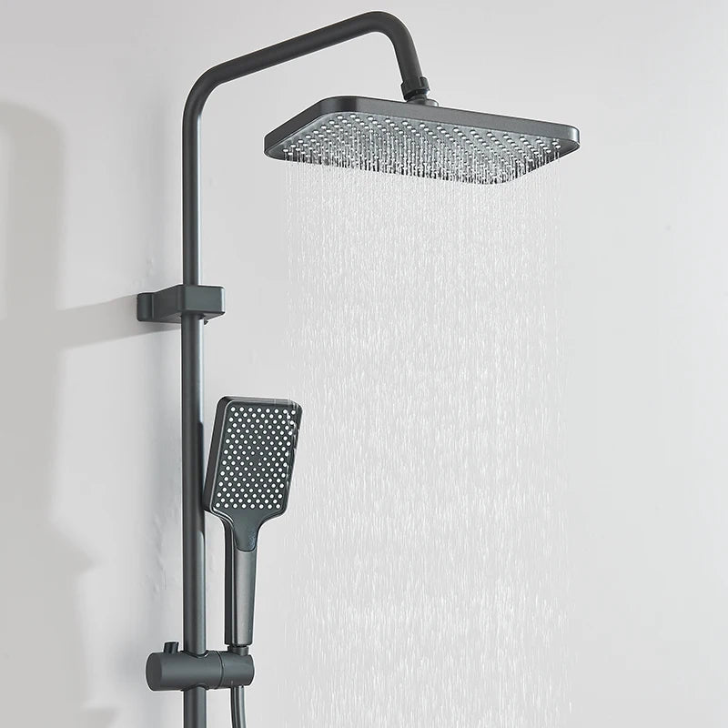 Rozin Black Digital Shower Faucet Set | Smart Rainfall System