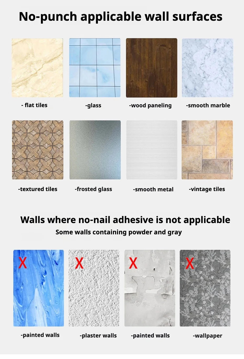 Double-Layer No-Drill Towel Rack – Self-Adhesive Aluminum Holder with Two Bars & Hooks