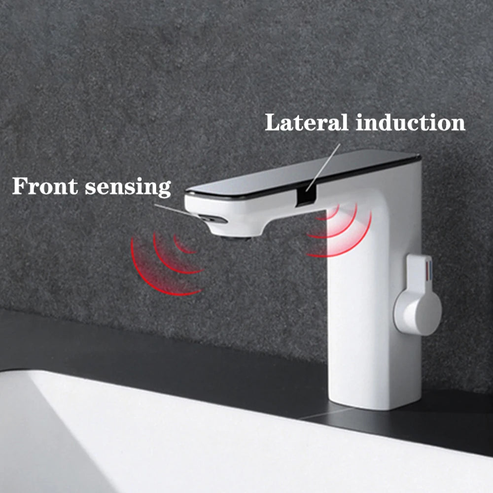 Chrome Bathroom Basin Faucet Hot Cold Water Mixer Deck Mount  Bathroom Sink Faucet