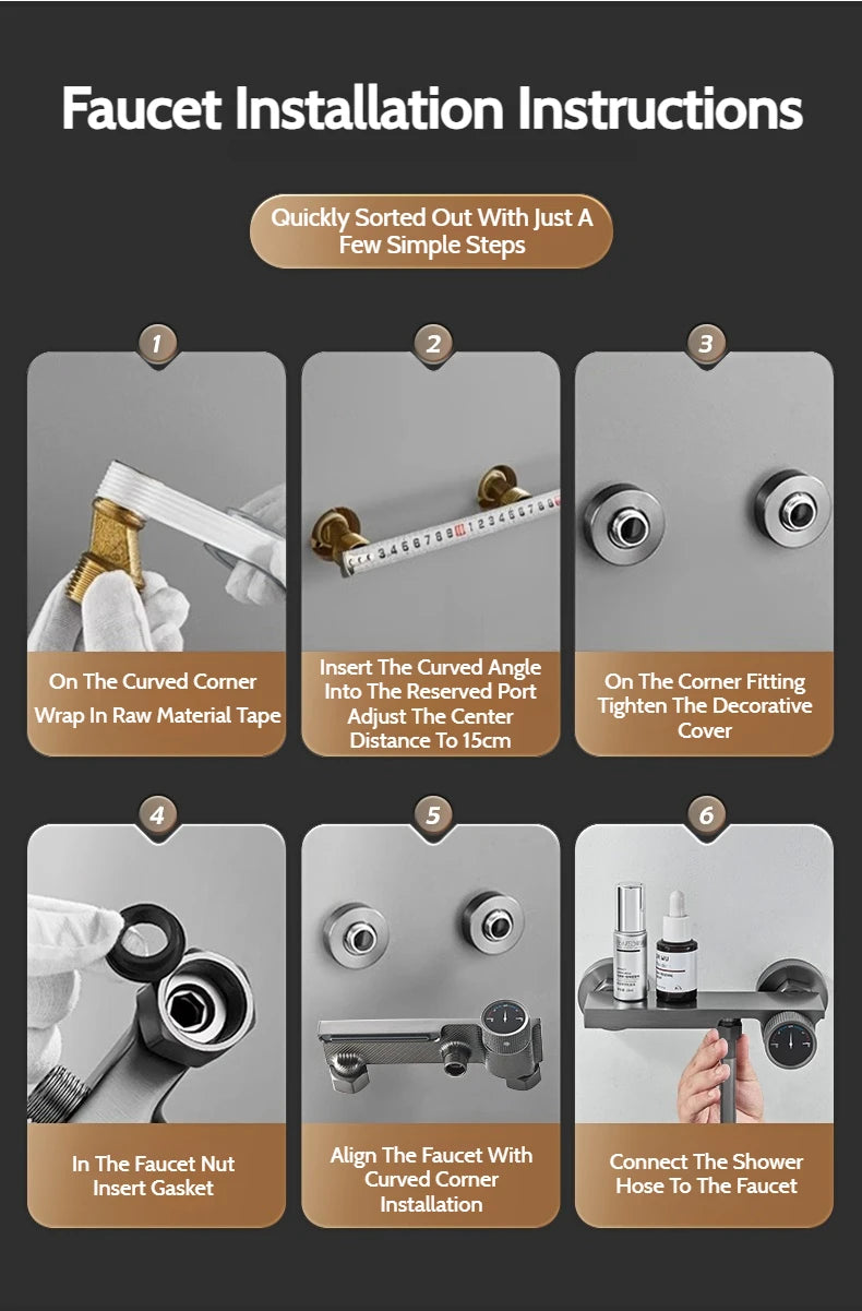 Wall-Mounted Brass Bathtub Faucet with Long Spout and Spray Gun – Hot & Cold Mixer Tap