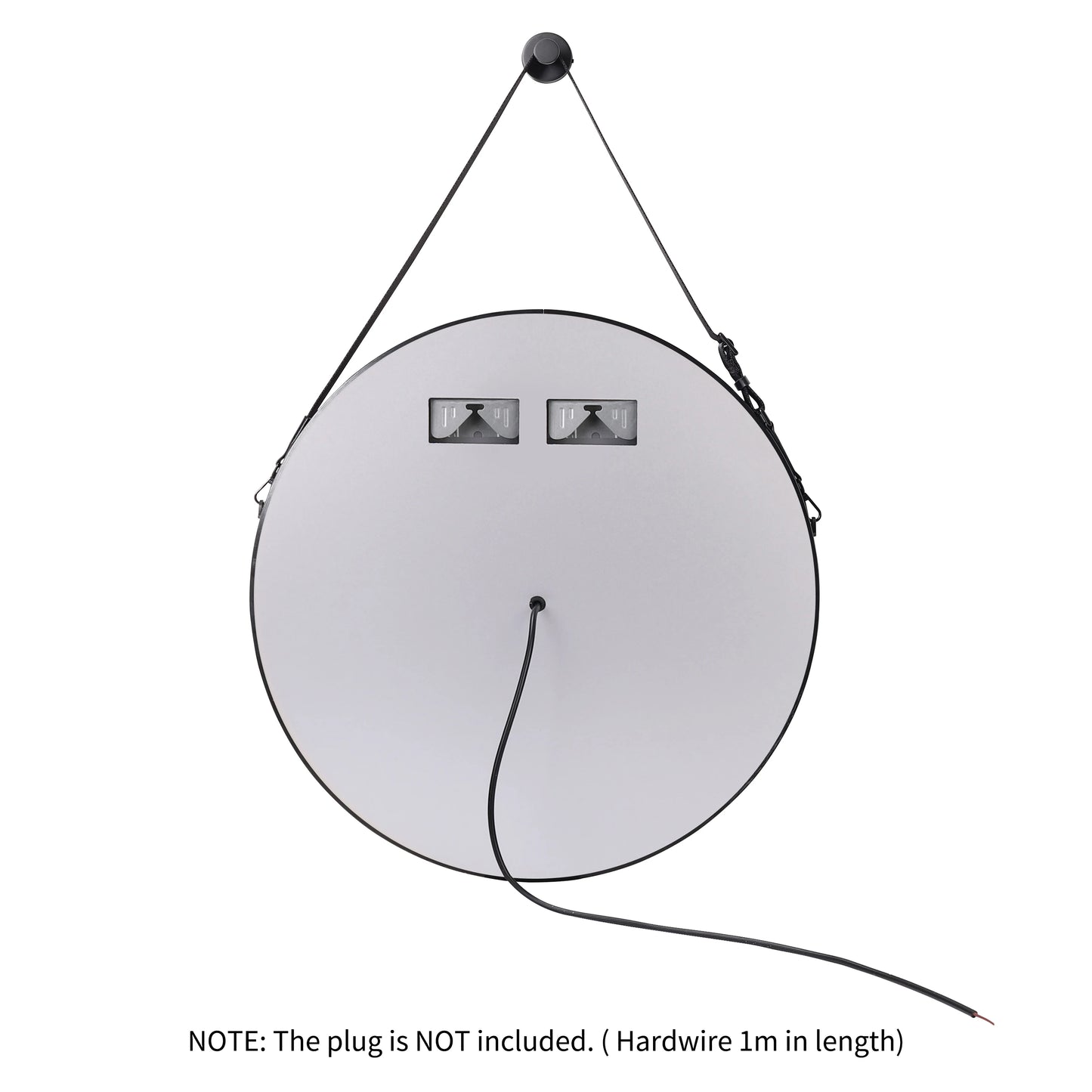 Wisfor Round LED Bathroom Mirror – Dimmable Anti-Fog Vanity Mirror with Touch Control & Hanging Rope