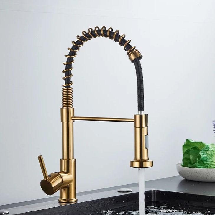 Brushed Gold + black pipe 