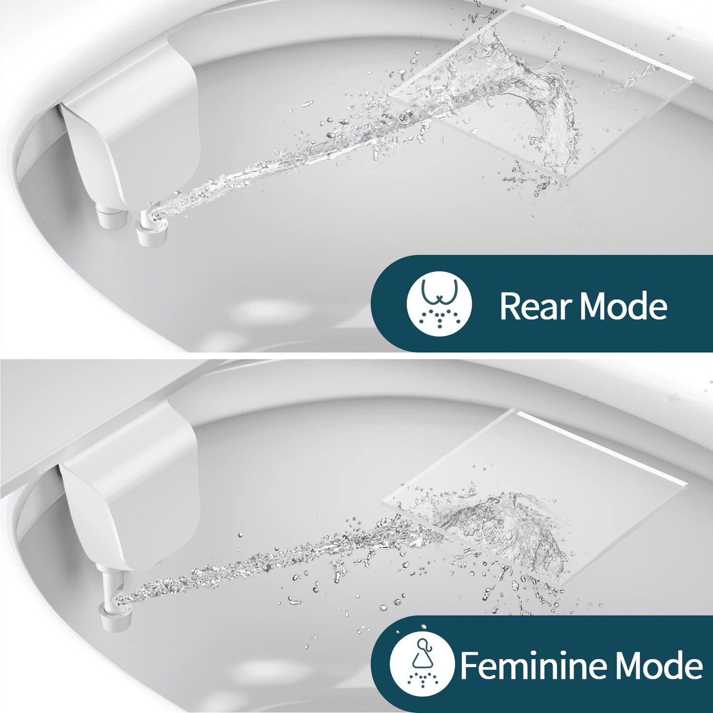 Samodra Dual-Nozzle Non-Electric Toilet Bidet Attachment (Brass Inlet)