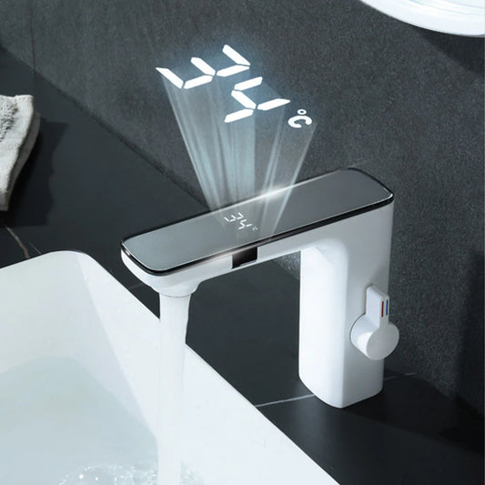 Chrome Bathroom Basin Faucet Hot Cold Water Mixer Deck Mount  Bathroom Sink Faucet