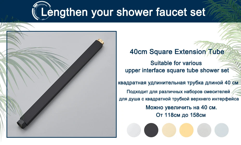 Black Digital Display Thermostatic Shower Faucet – 4-Way Rainfall Mixer Tap with Shelf & Bidet Faucets