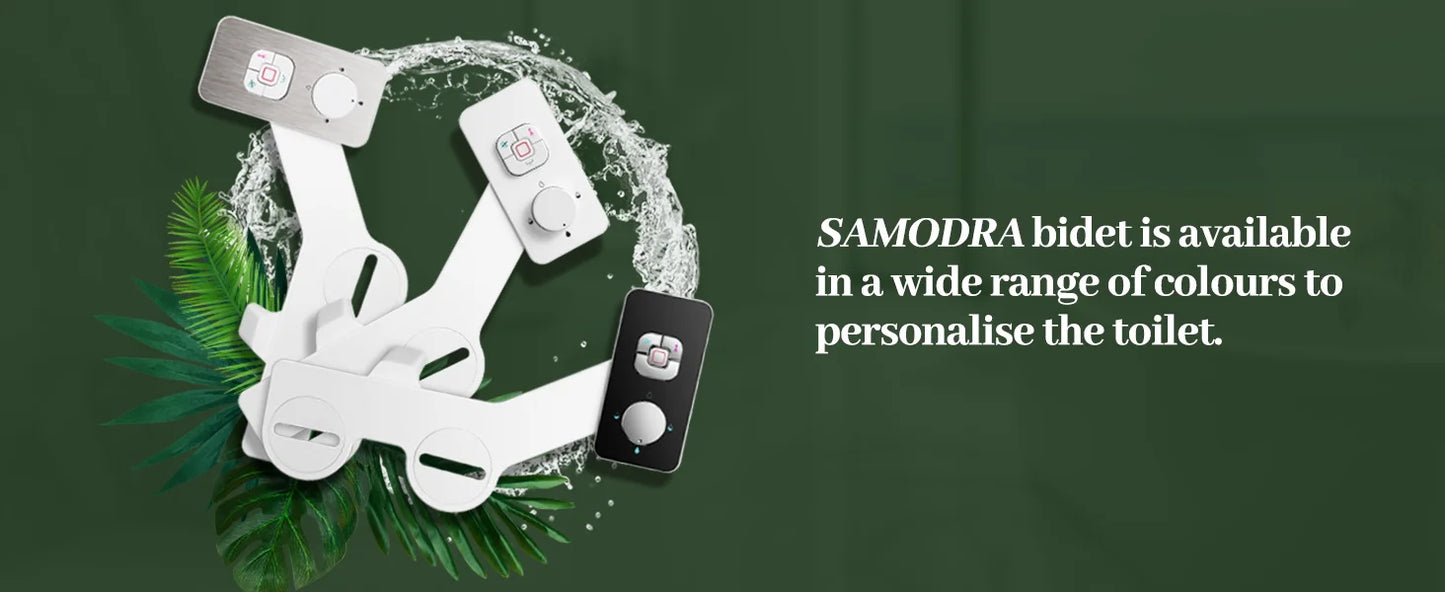 Ultra-Thin Non-Electric Bidet Attachment | Dual Nozzles, Front & Rear Wash