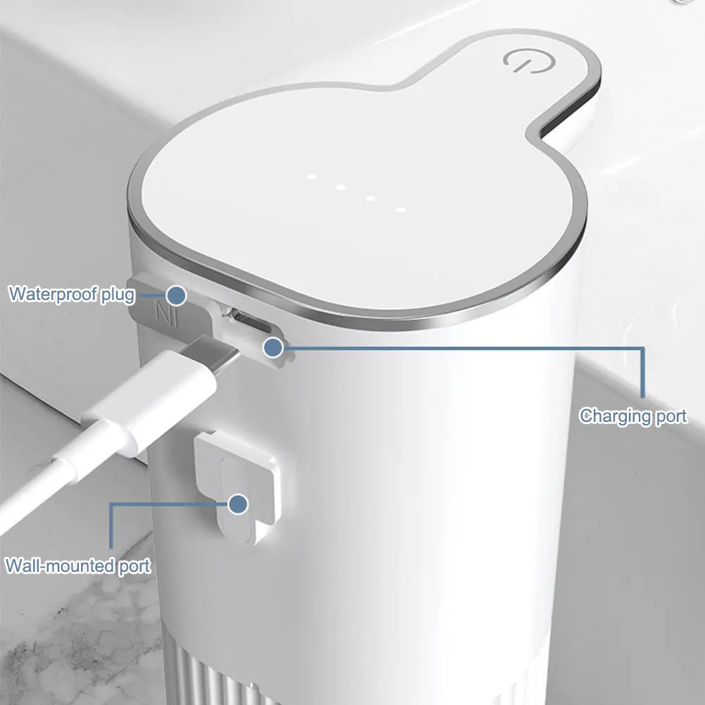 Automatic Wall-Mounted Soap Dispenser – USB Rechargeable Touchless Sensor with Adjustable Foam & Liquid Output (360 ml)