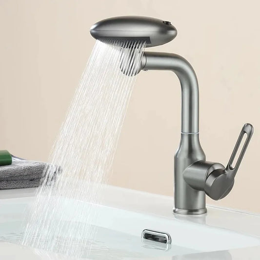 Multi-Functional Waterfall Basin Faucet – 4-Mode Spray Mixer Tap with 360° Rotation