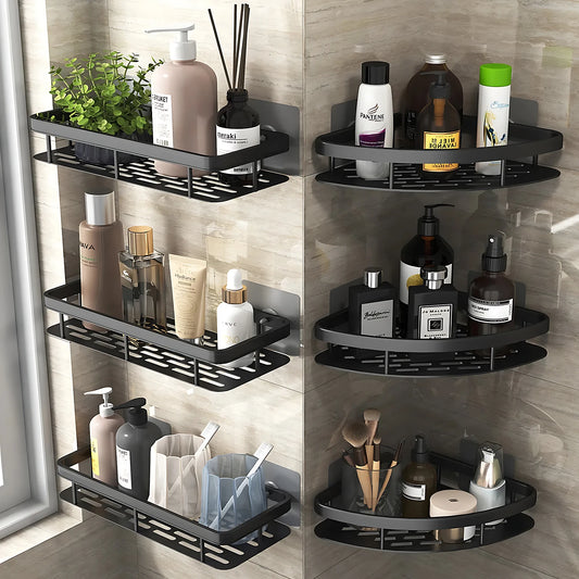 Bathroom Wall Shelf | No-Drill Shower & Towel Storage Rack