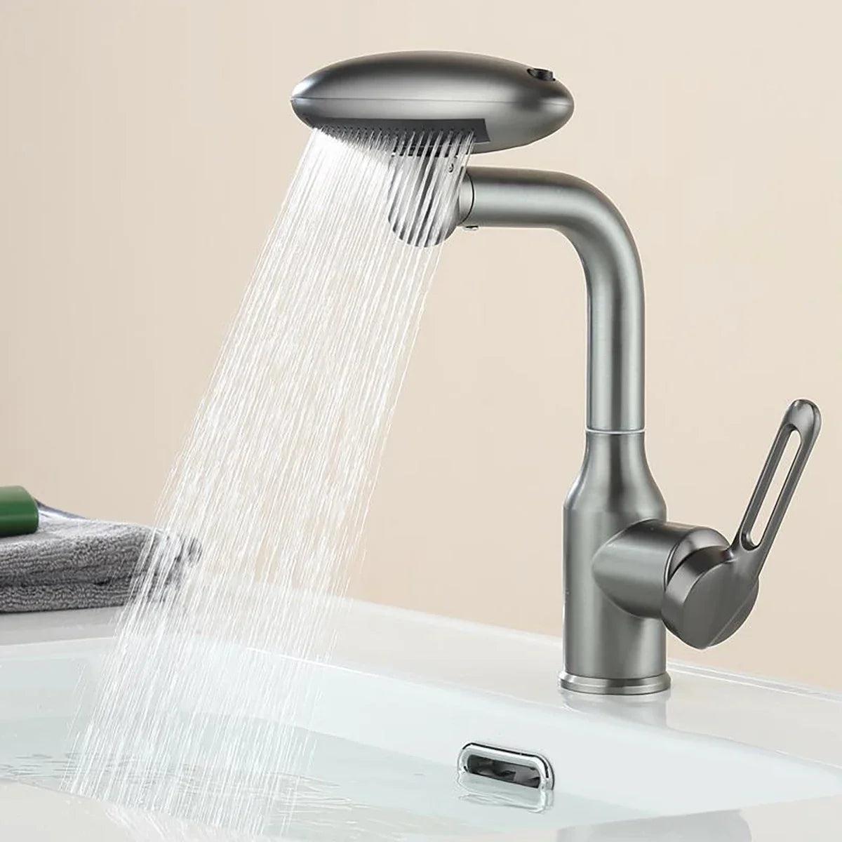 Multi-Functional Waterfall Basin Faucet – 4-Mode Spray Mixer Tap with 360° Rotation