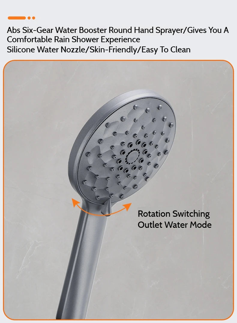 Wall-Mounted Brass Bathtub Faucet with Long Spout and Spray Gun – Hot & Cold Mixer Tap