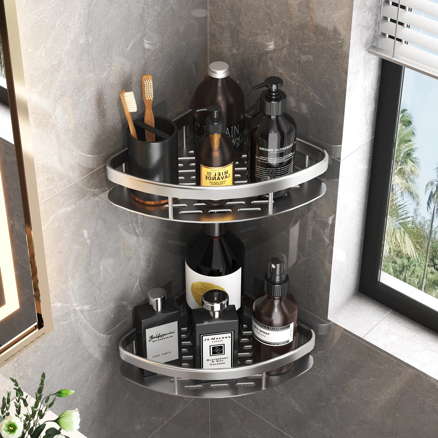 Bathroom Wall Shelf | No-Drill Shower & Towel Storage Rack