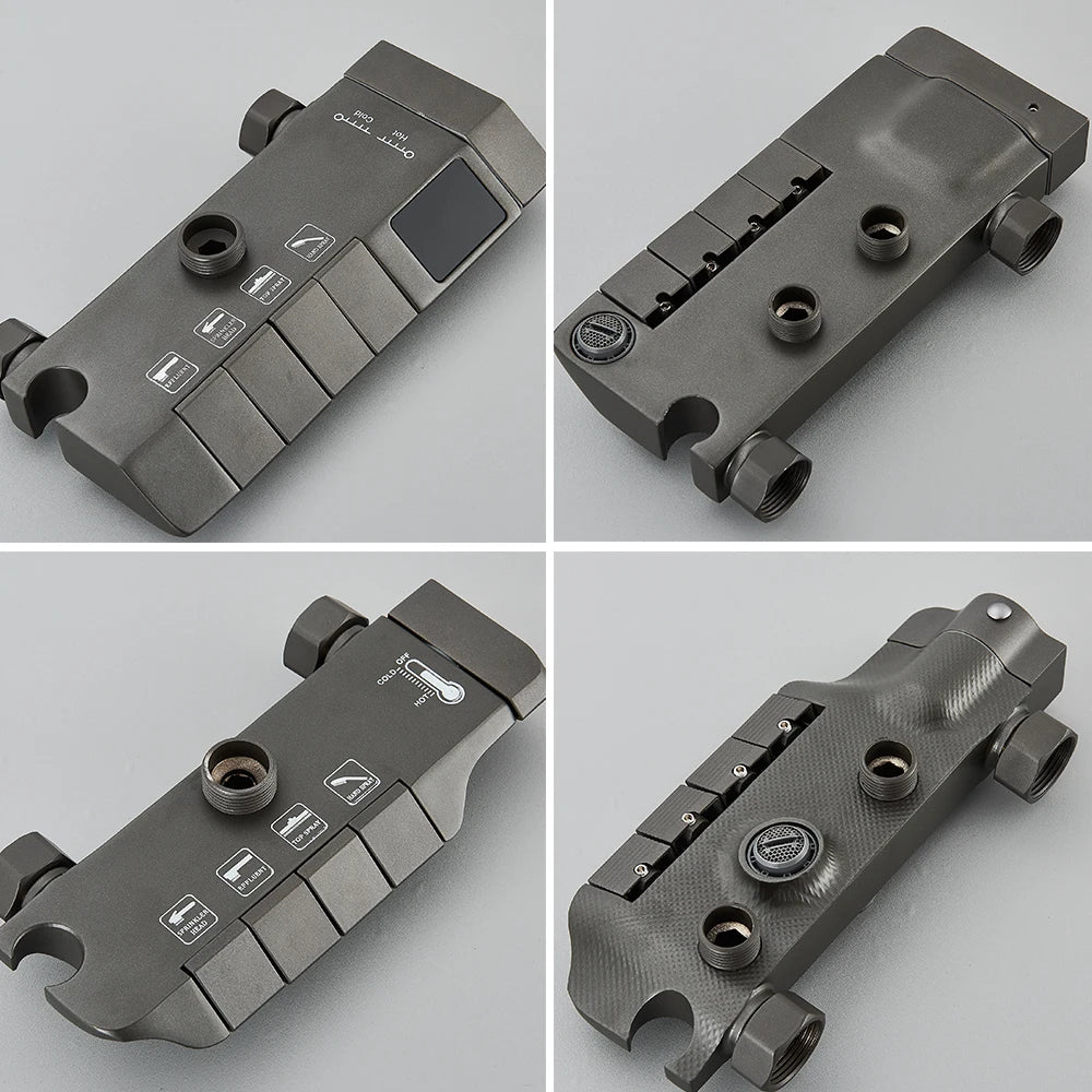 Rozin Black Digital Shower Faucet Set | Smart Rainfall System