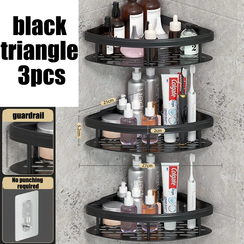 Bathroom Wall Shelf | No-Drill Shower & Towel Storage Rack