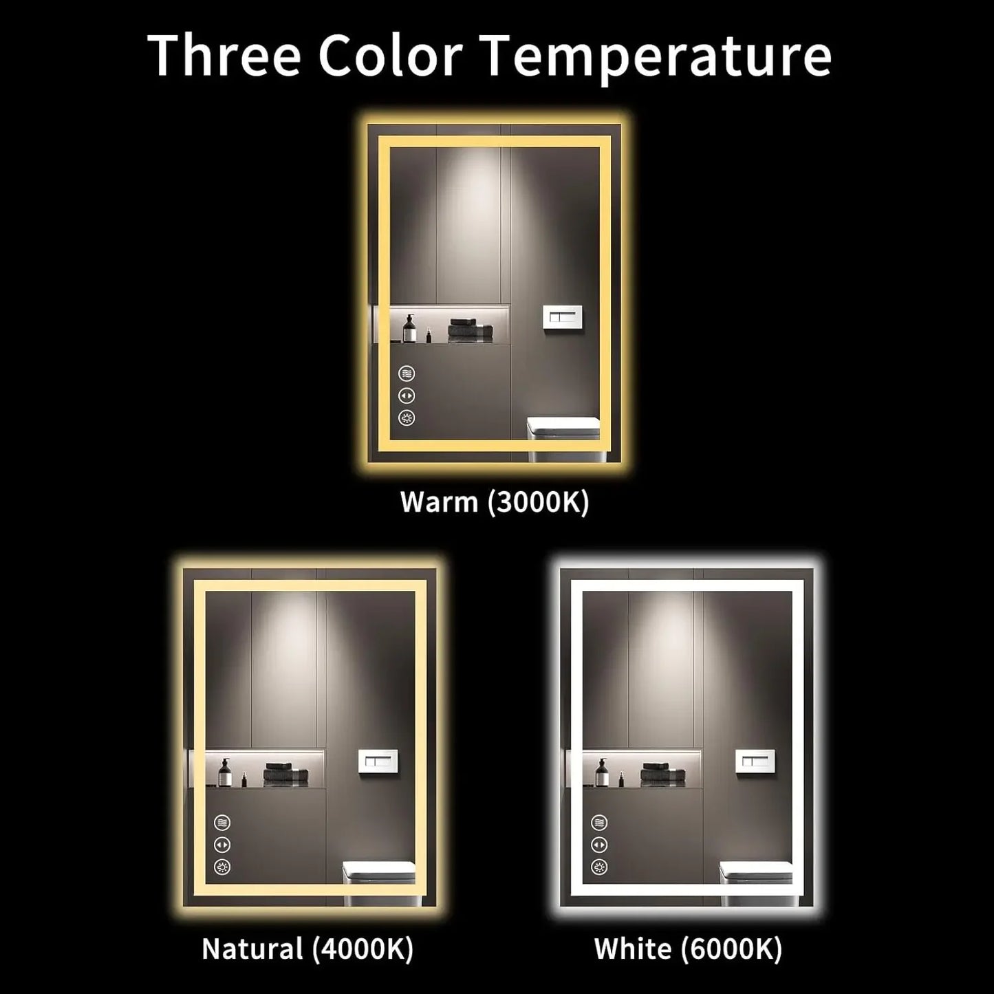 [Flash Sale!Free Shipping!][Best Seller!]24X32 LED Bathroom Mirror with Lights, Anti-Fog, Dimmable, Backlit + Front Lit, Lighted