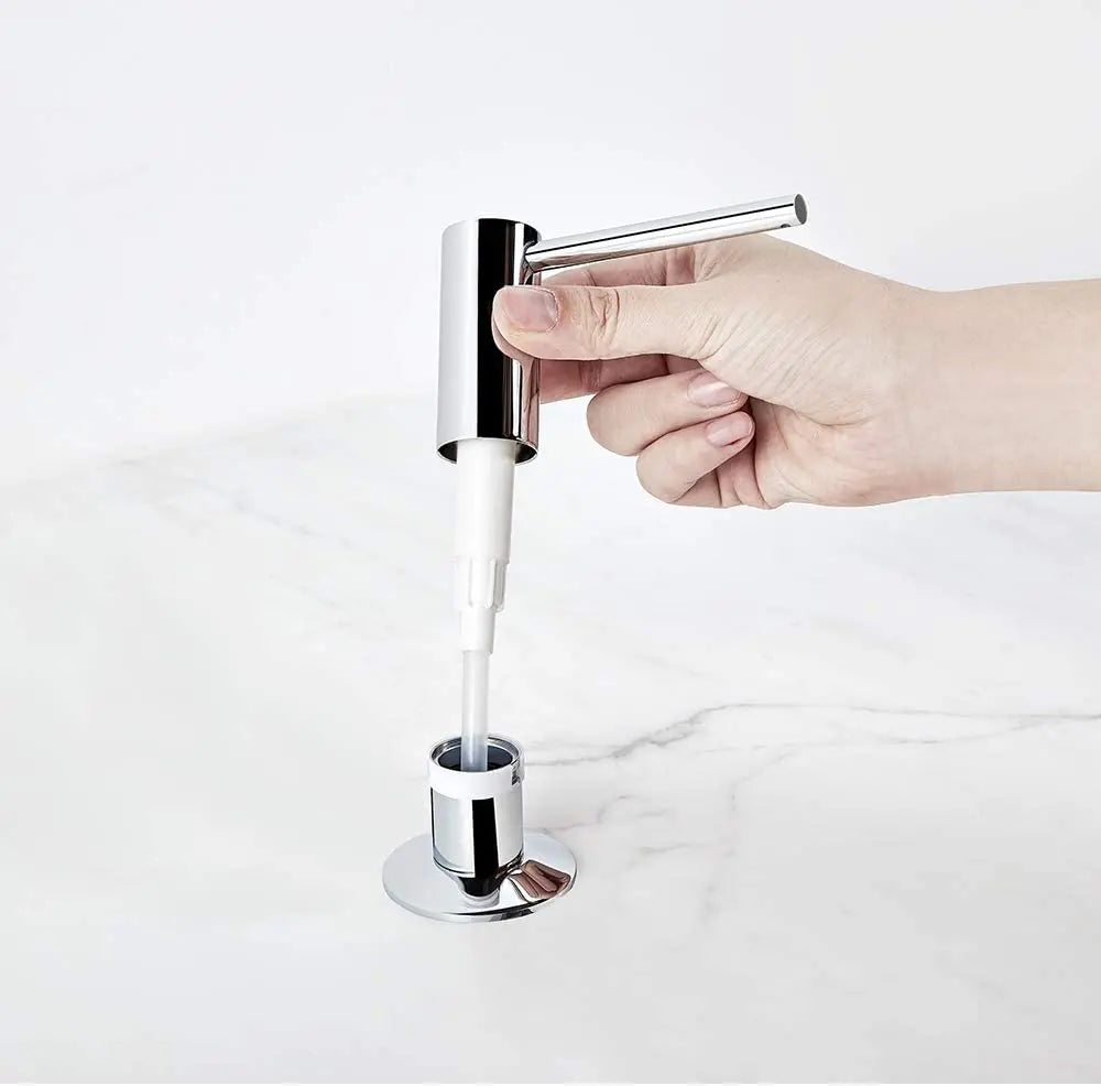 Samodra Black Built-In Soap Dispenser | Brass Pump & 500ml Bottle