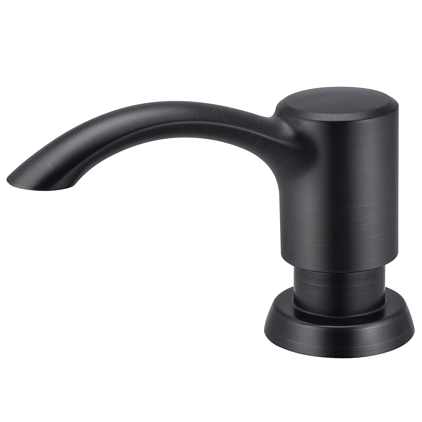 Samodra Nickel & Black Soap Dispenser – Built-In 360 ml Countertop Pump for Kitchen & Bathroom