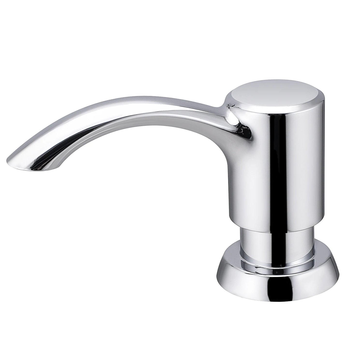 Samodra Nickel & Black Soap Dispenser – Built-In 360 ml Countertop Pump for Kitchen & Bathroom